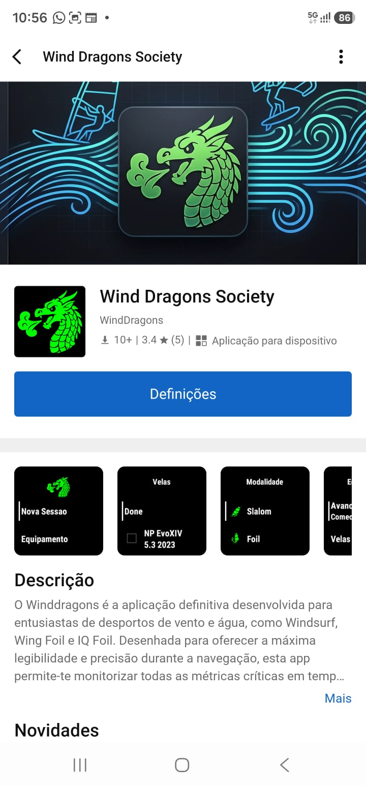 Definições da App